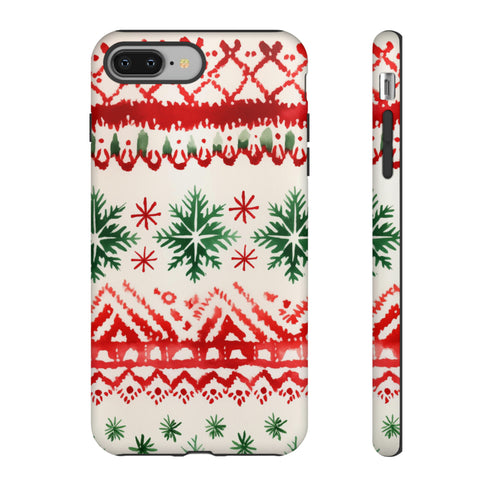 Watercolor Study of Christmas Patterns - Impact Resistant Phone Case iPhone 8 Plus Matte